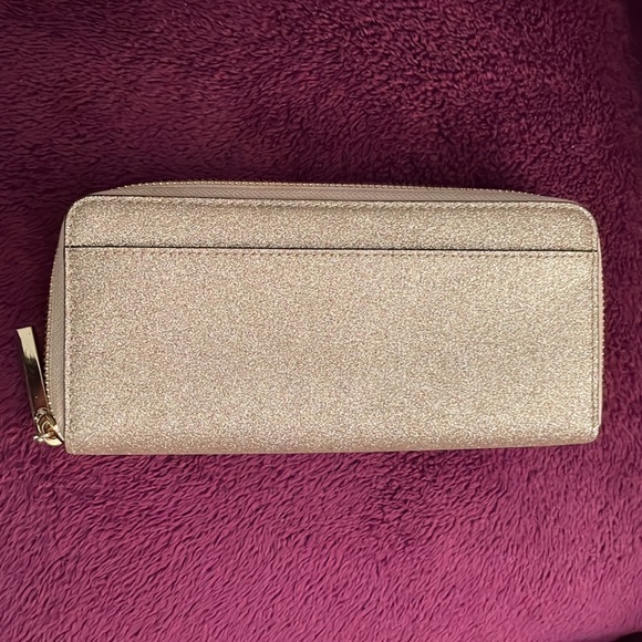 Glimmer Boxed Large Continental Wallet - Gold Glitter - kate spade - like new - Picture 3 of 6